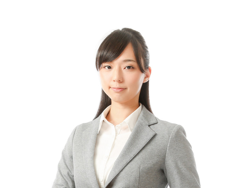 就活生髪型_ハーフアップヘアの女性