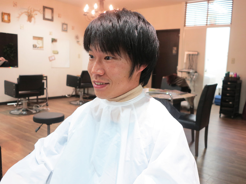 就活生髪型_ヘアカット前正面