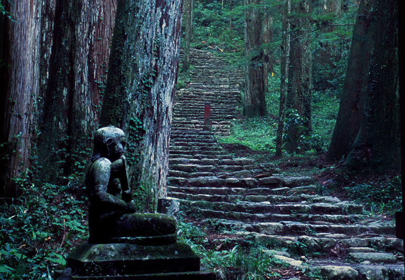 紅葉_鳳来寺山の石段