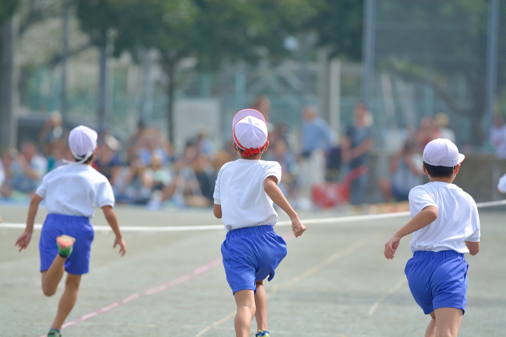 徒競走ゴール前