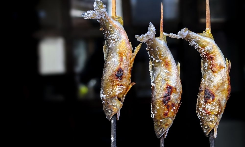 茶臼山高原まつり_鮎の塩焼き