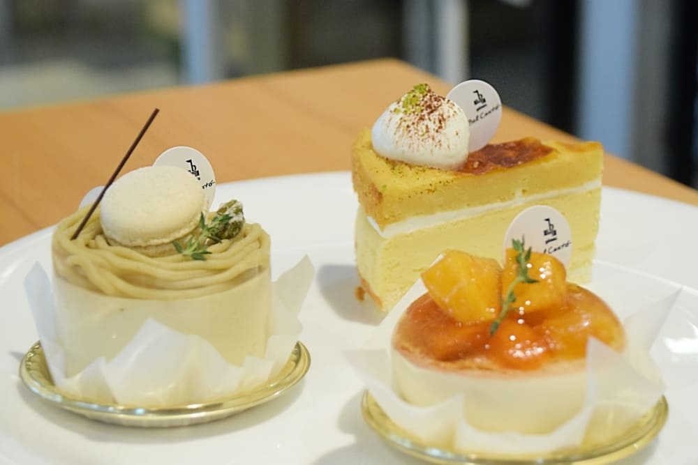 ほうじ茶・次郎柿・サツマイモ 3種のスイーツ