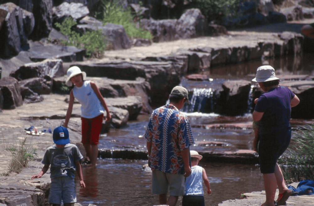 つぐ高原パークでの水遊び